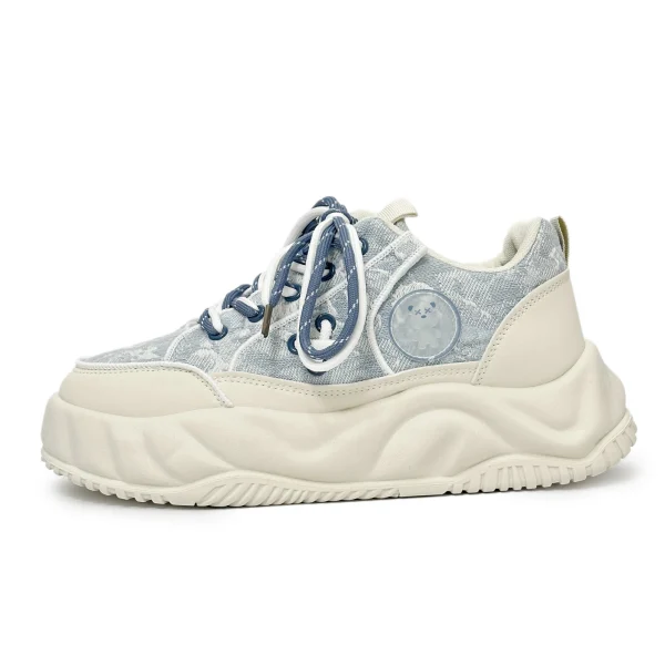 SLnU★3 Cushioning Wear-Resistant Low-Top Skateboard Shoes Men's Beige Blue