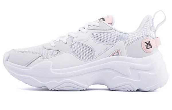 Erke Anti-Slip And Wear-Resistant Breathable Low-Top Running Shoes Women's White Gray