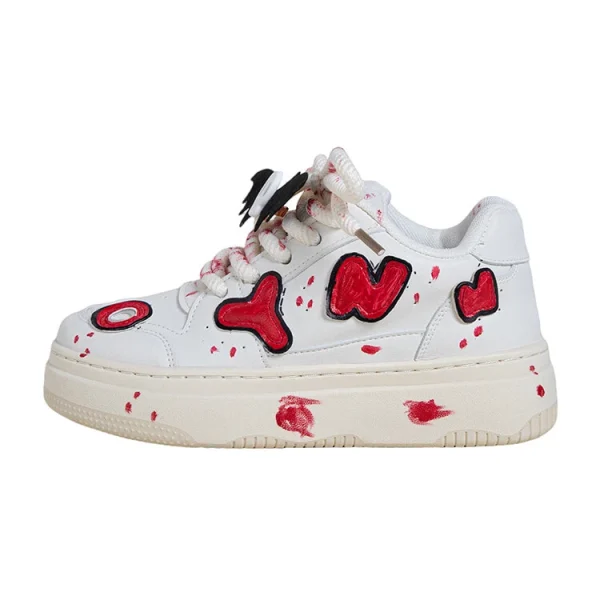 OYNN Young Baby Series Skateboard Shoes Women's Low-Top Red