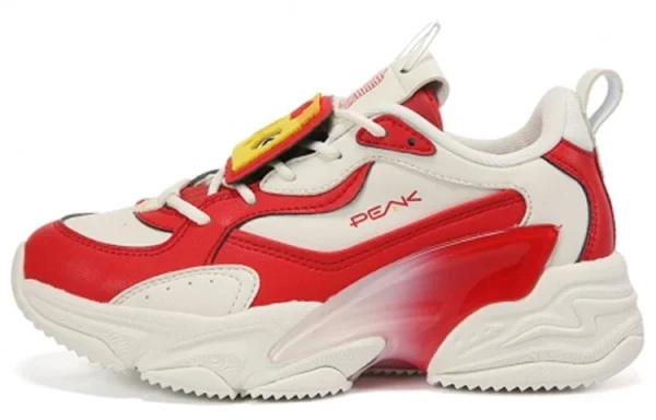 PEAK Anti-Slip And Wear-Resistant Coverage Low-Top Sports Casual Shoes Women's White Red