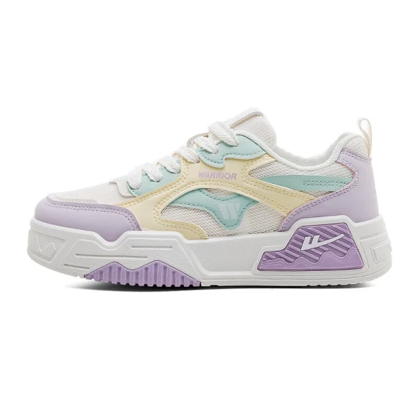 WARRIOR Casual Shoes Women's Low-Top Beige Purple Yellow