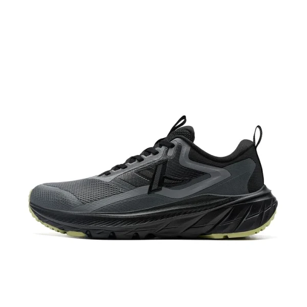 XTEP Comfortably Slip-Resistant Coverage Rebound Low-Top Casual Running Shoes Men's Gray Black