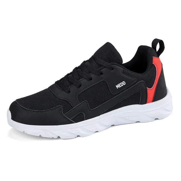 Medd Casual Shoes Unisex Black Red
