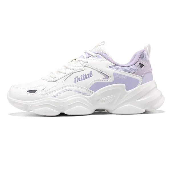 361° Wear-Resistant Low-Top Casual Shoes Women's White Purple