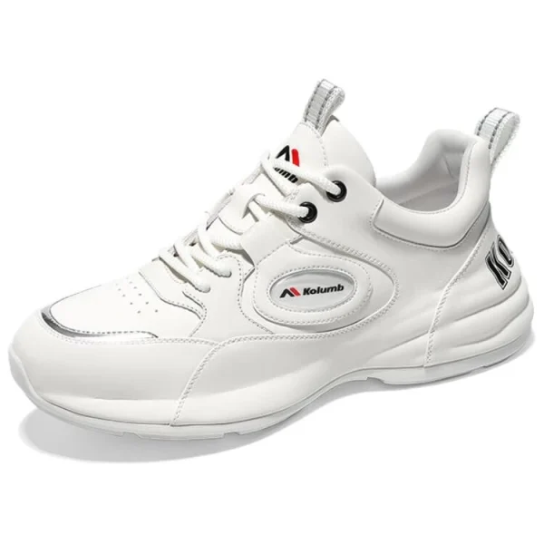 KOLUMB Anti-Slip Wear-Resistant Low-Top Casual Running Shoes Men's White