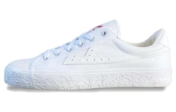 Warrior Warrior Anti-Slip And Wear-Resistant Lightweight Low-Top Skateboard Shoes Unisex White