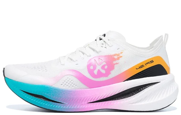 BMAI Carbon FLY Running Shoes Women's Mid-Top White Blue/Pink