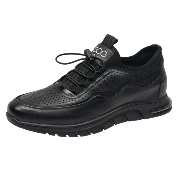GOG Height Increasing Breathable Casual Shoes Men's Black