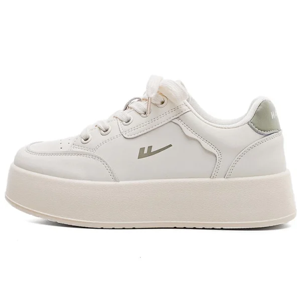 Warrior Wear-Resistant Slip-Resistant Skateboard Shoes Women's White Green