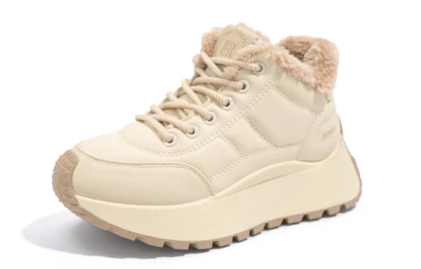 Humanism 1986 Warm Wear-Resistant Lightweight Supportive Height Increasing Mid-Top Padded Skateboard Shoes Women's