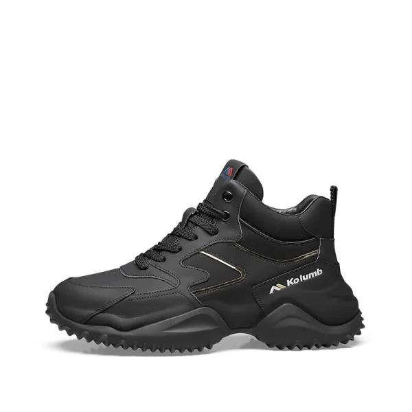 KOLUMB Wear-Resistant Mid-Top Casual Shoes Men's Black