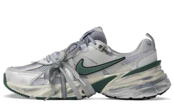 Nike V2K Run Cushioning Anti-Slip And Wear-Resistant Low-Top Casual Running Shoes Women's Gray